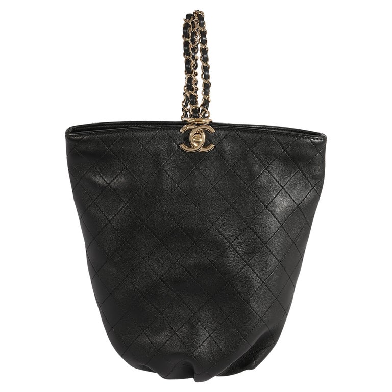 Chanel Black Quilted Calfskin Balloon Bucket Sling Backpack For Sale at 1stDibs Chanel Black Quilted Calfskin Balloon Bucket Sling Backpack For Sale at 1stDibs