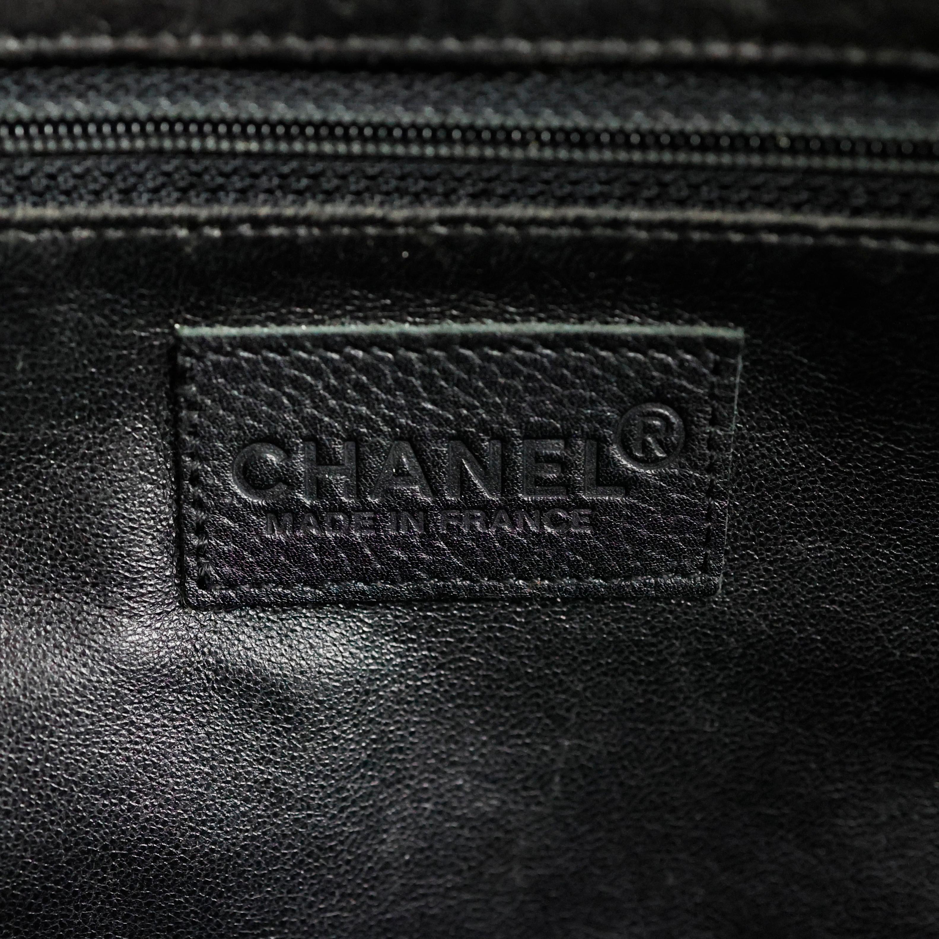 Chanel Black Quilted Calfskin Boston Travel Bag For Sale 6