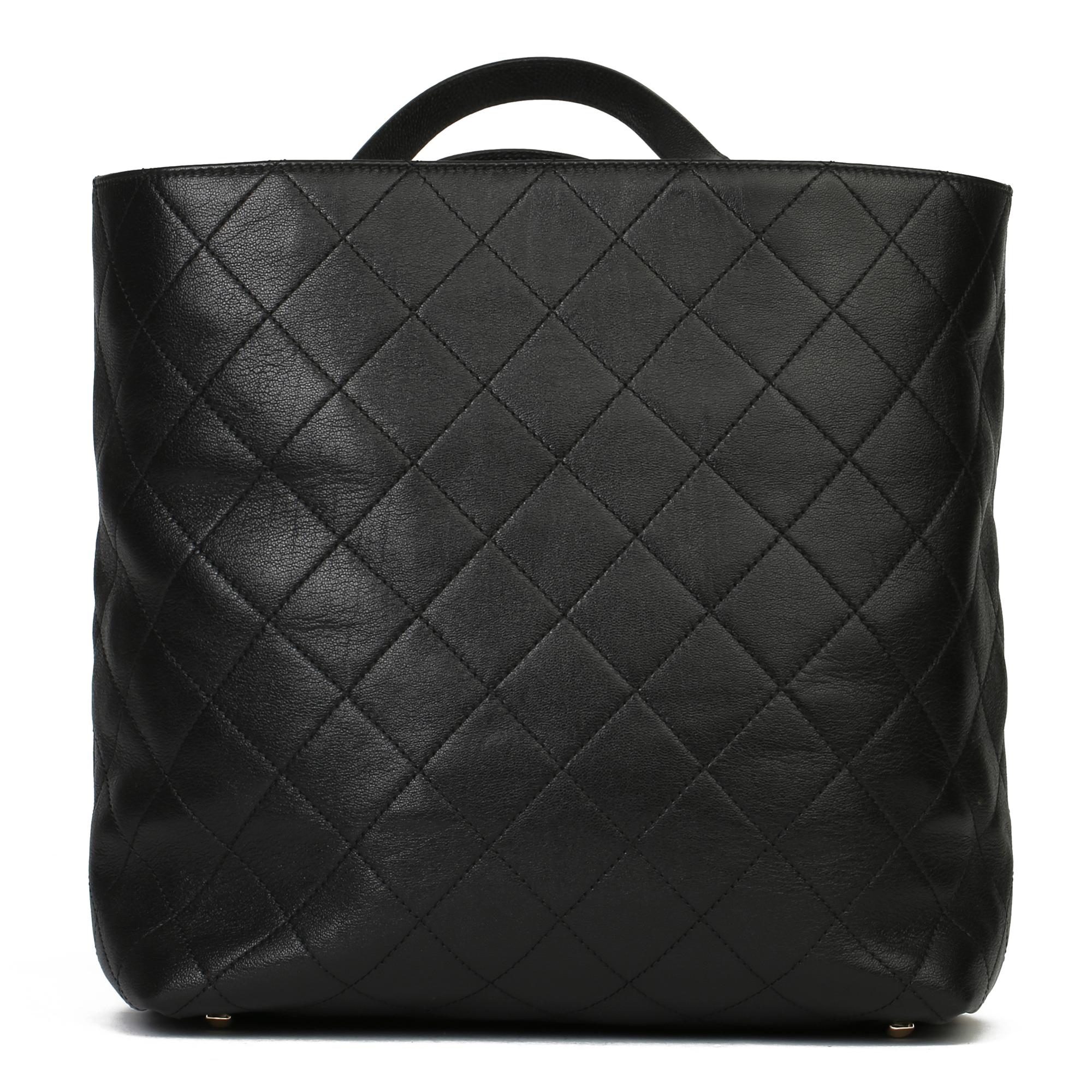 Chanel Black Quilted Calfskin & Caviar Leather Classic Tote 1