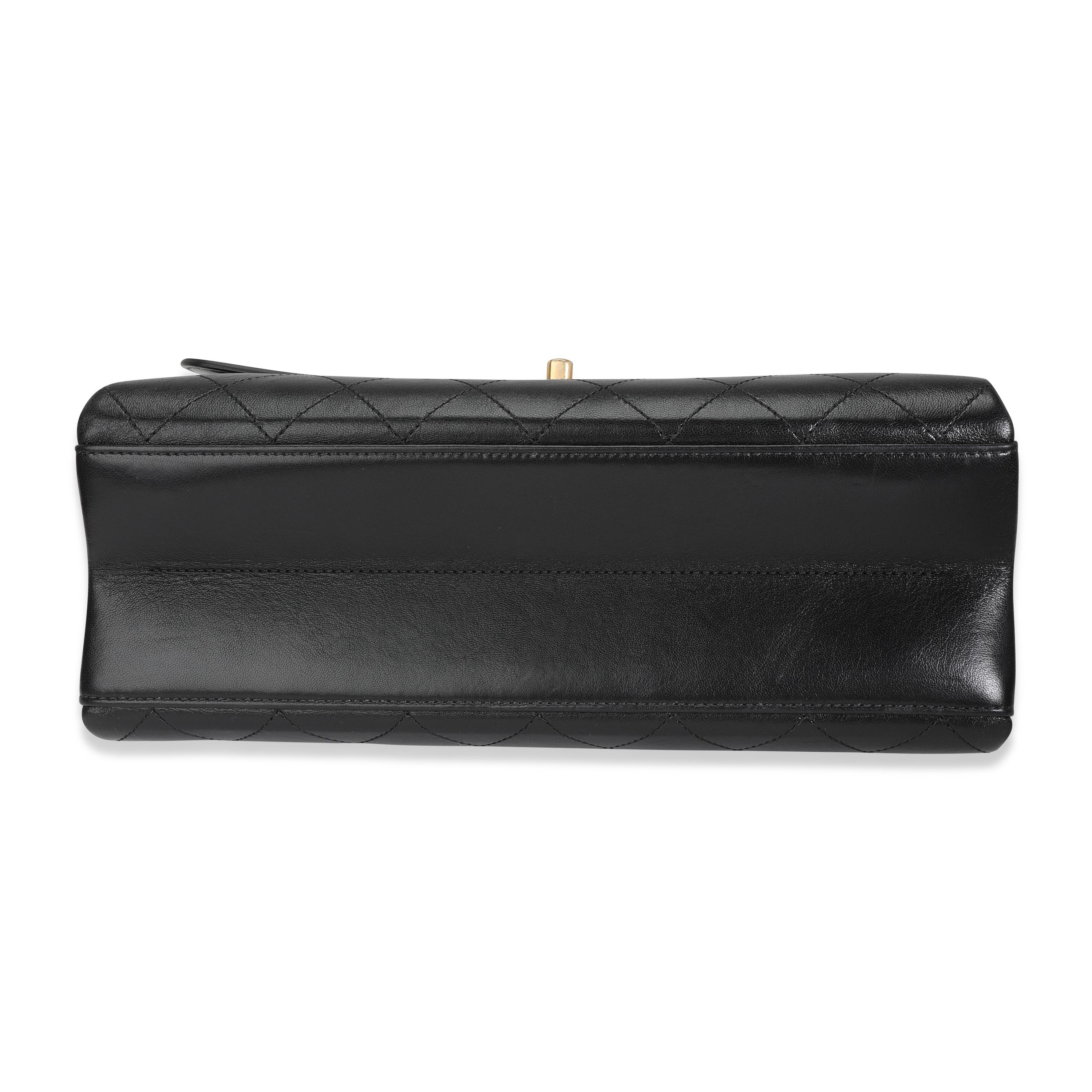 Chanel Borsa shopping a catena in pelle di vitello trapuntata nera 2