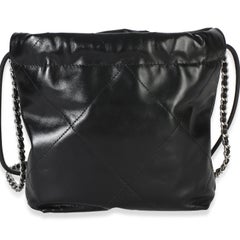 Chanel Black Quilted Calfskin Chanel 22 Mini Hobo