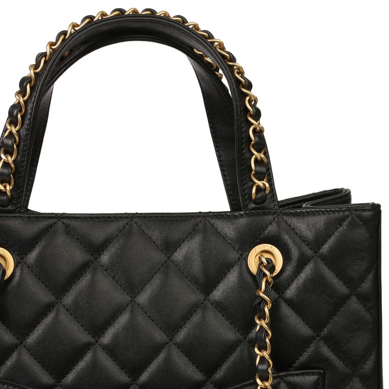 Chanel Black Quilted Calfskin Leather 19 Shoulder Tote at 1stDibs