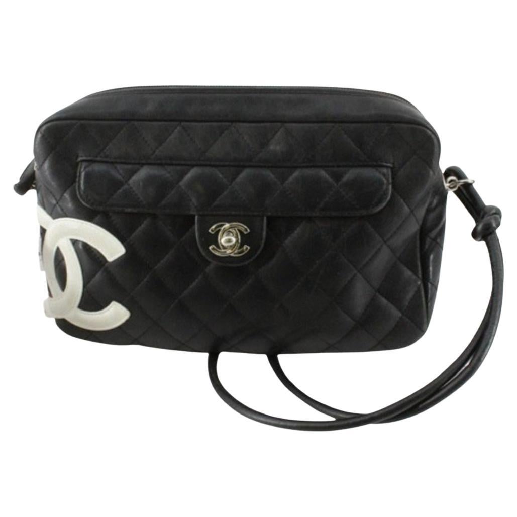 Chanel Black Quilted Calfskin Leather Cambon Ligne Shoulder Bag at