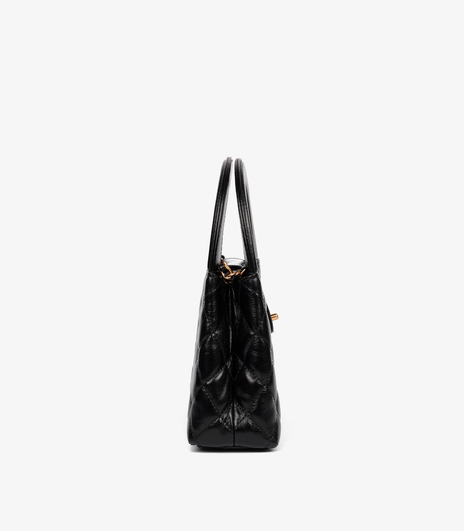 Bolso Kelly Nano Classic de Chanel en piel de becerro acolchada negra en Nuevo estado para la venta en Bishop's Stortford, Hertfordshire