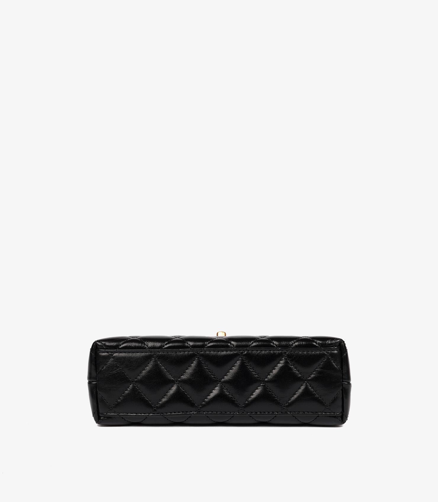 Bolso Kelly Nano Classic de Chanel en piel de becerro acolchada negra en venta 2