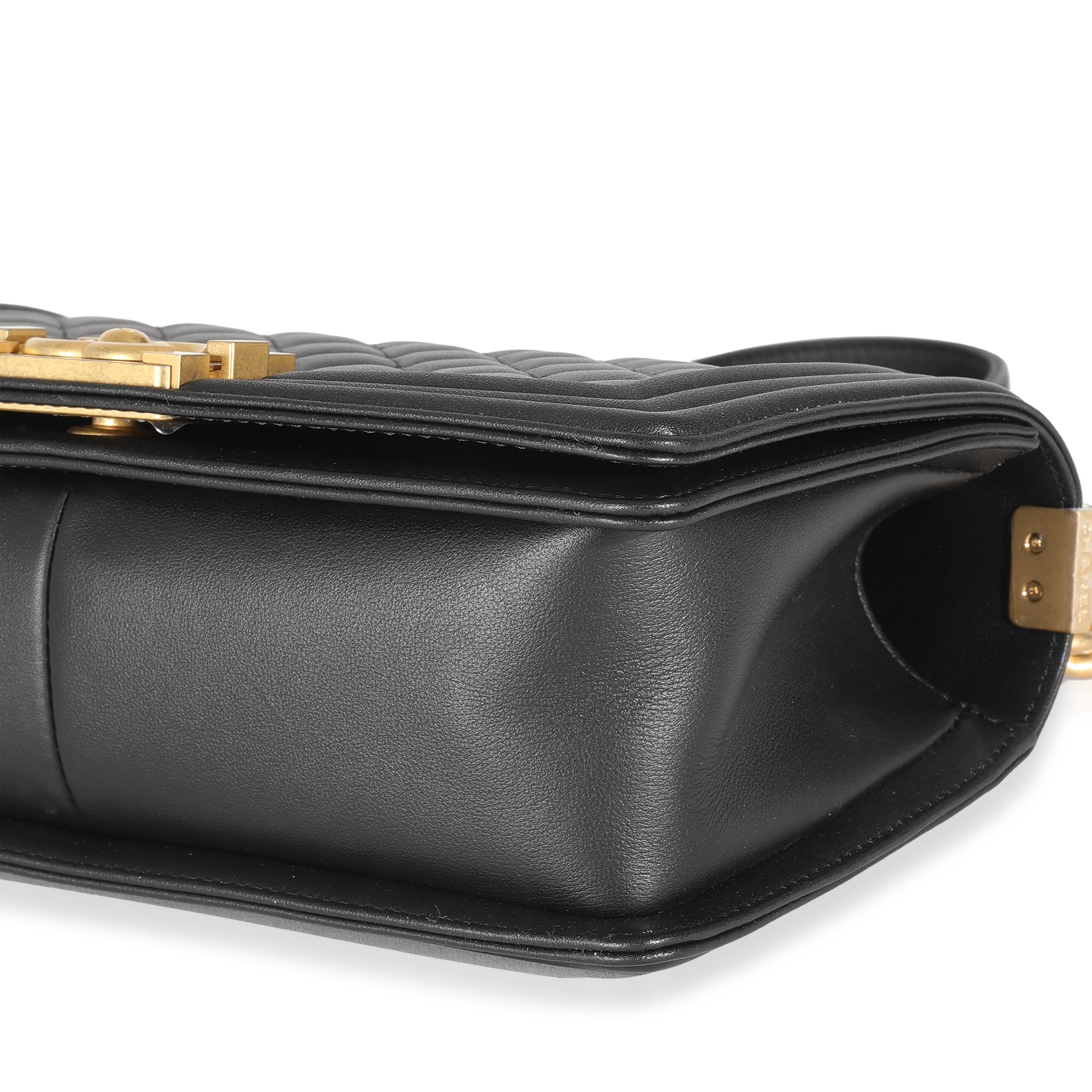 Chanel Black Quilted Calfskin Medium Boy Bag 1