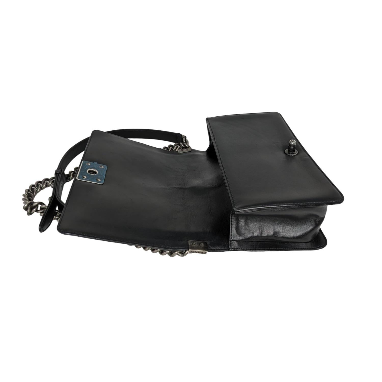 Chanel Black Quilted Calfskin Medium Boy Bag 1