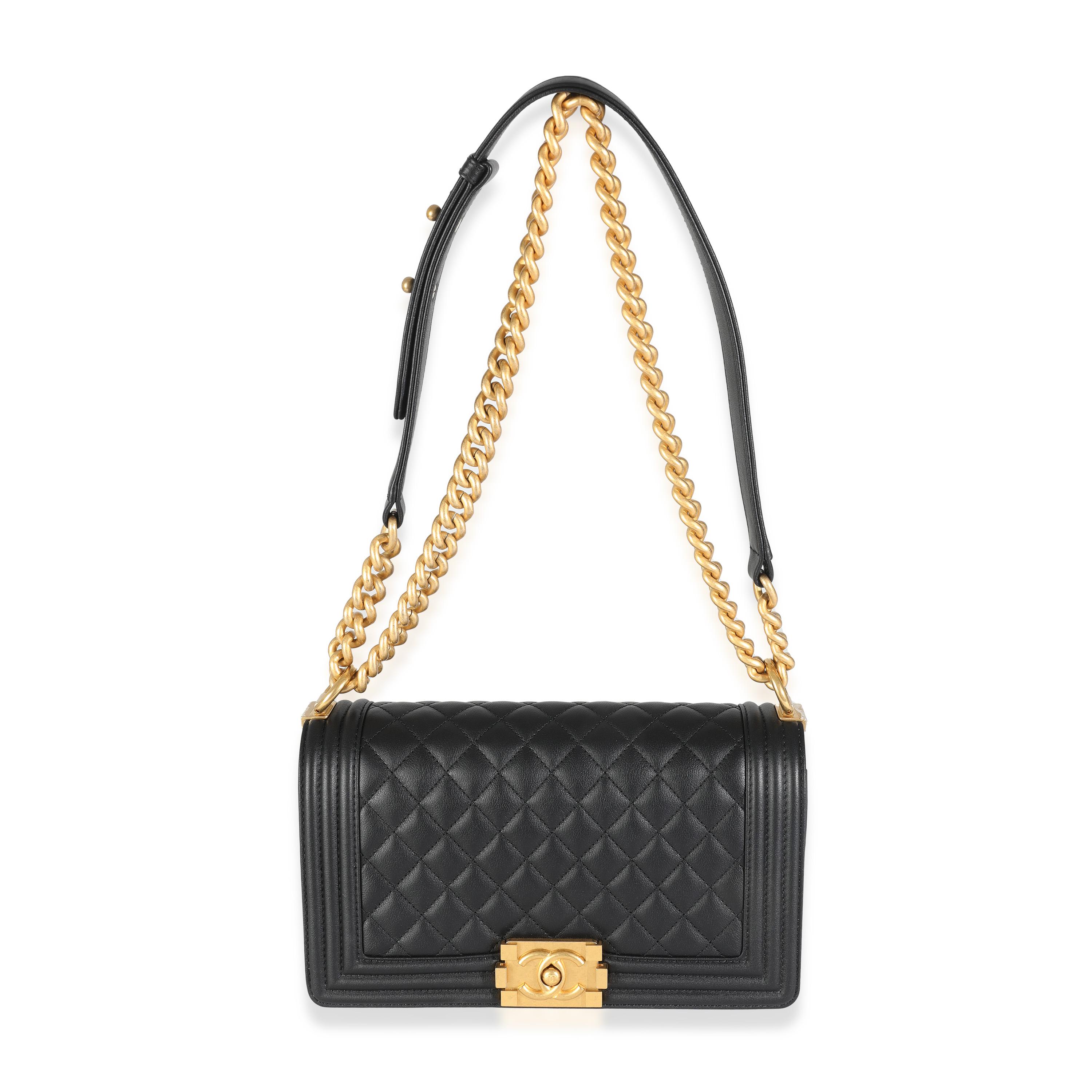 Chanel Black Quilted Calfskin Medium Boy Bag 2