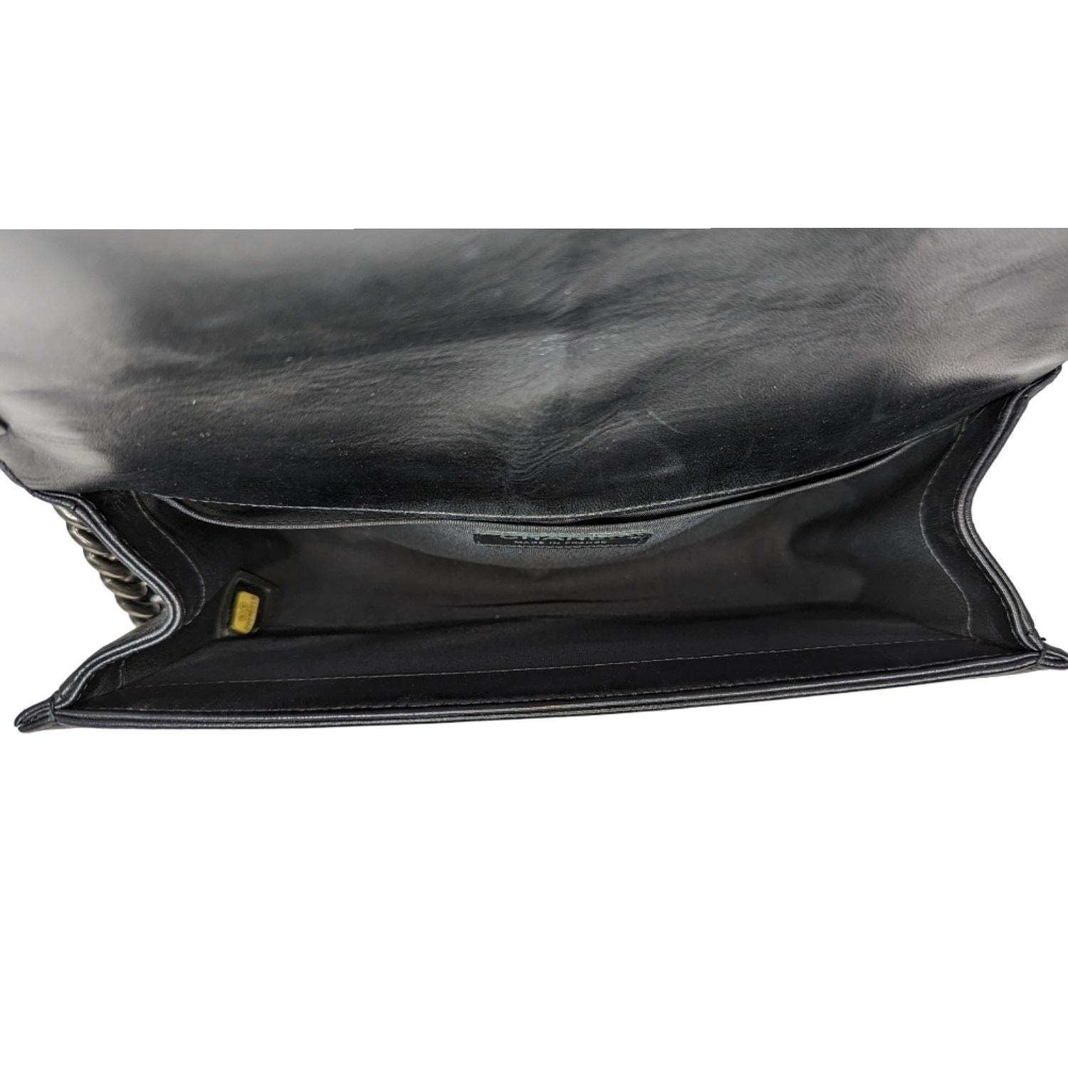 Chanel Black Quilted Calfskin Medium Boy Bag 2