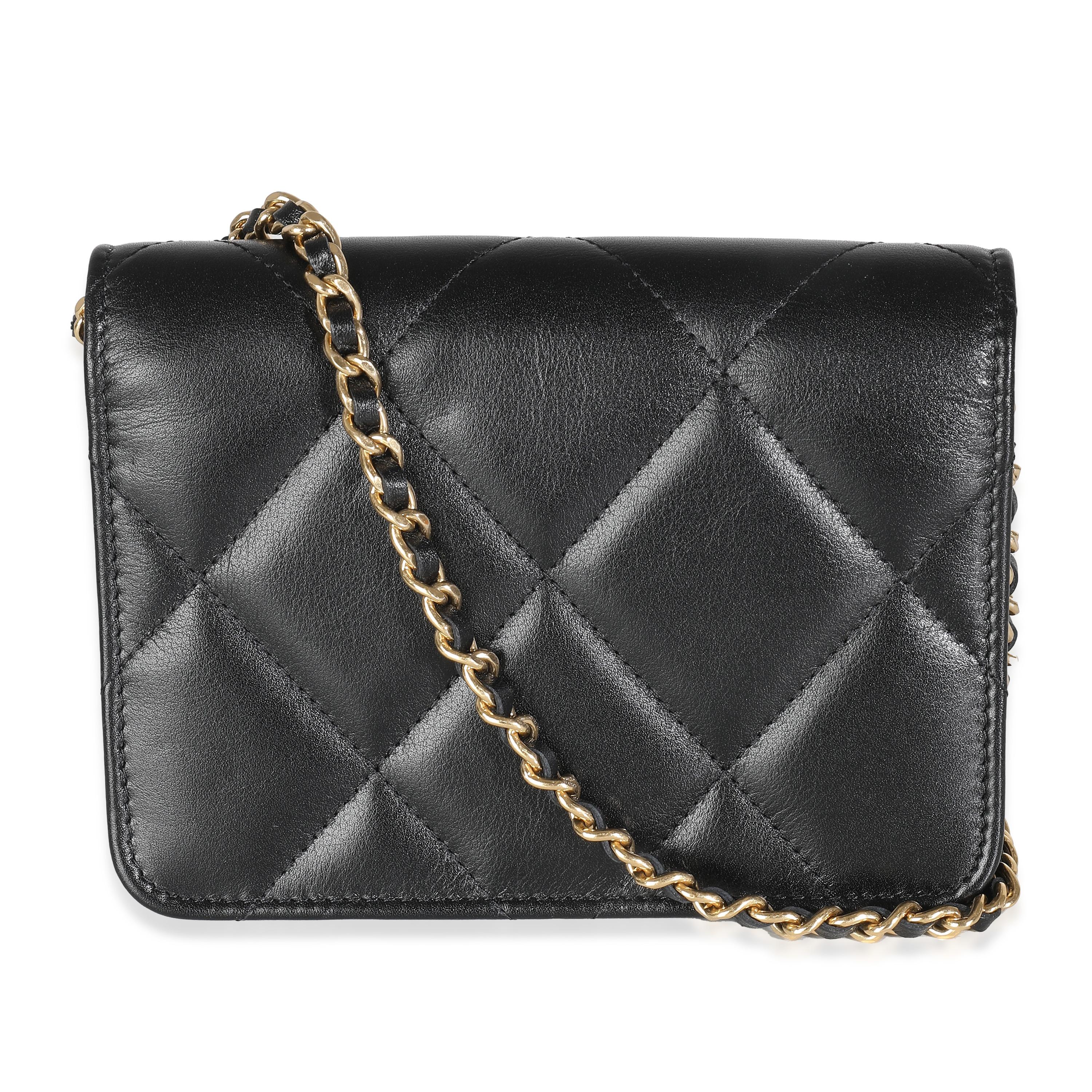 Listing Title: Chanel Black Quilted Calfskin Strass Mini Flap Bag
SKU: 139853
Condition: Pre-owned 
Condition Description: A timeless classic that never goes out of style, the flap bag from Chanel dates back to 1955 and has seen a number of updates.
