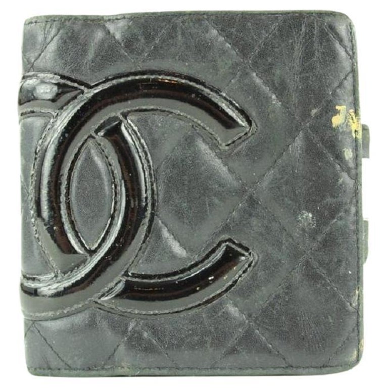 Chanel Black Quilted Cambon Ligne Compact Wallet 3C11117 For Sale at 1stDibs