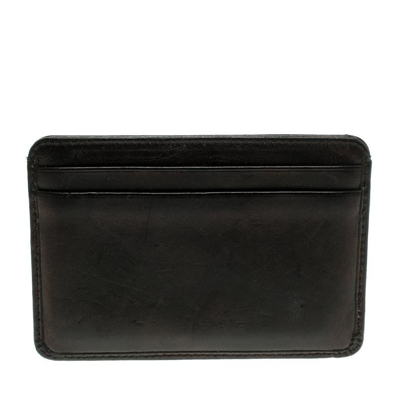 Chanel Black Quilted Cambon Ligne Leather Card Holder im Zustand „Gut“ in Dubai, Al Qouz 2