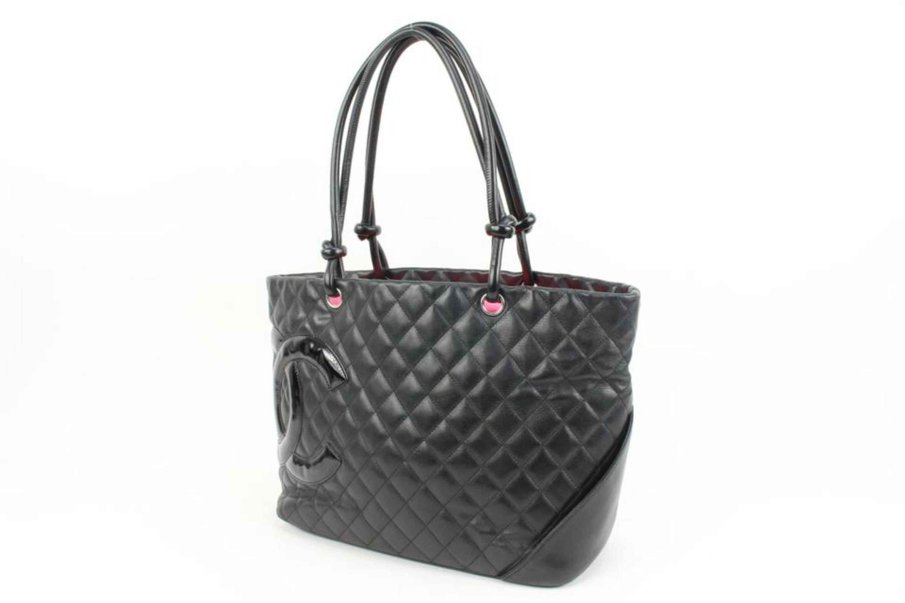 Chanel Black Quilted Cambon Tote Bag 45ck18
Date Code/Serial Number: 3526953
Made In: Italy
Measurements: Length:  16