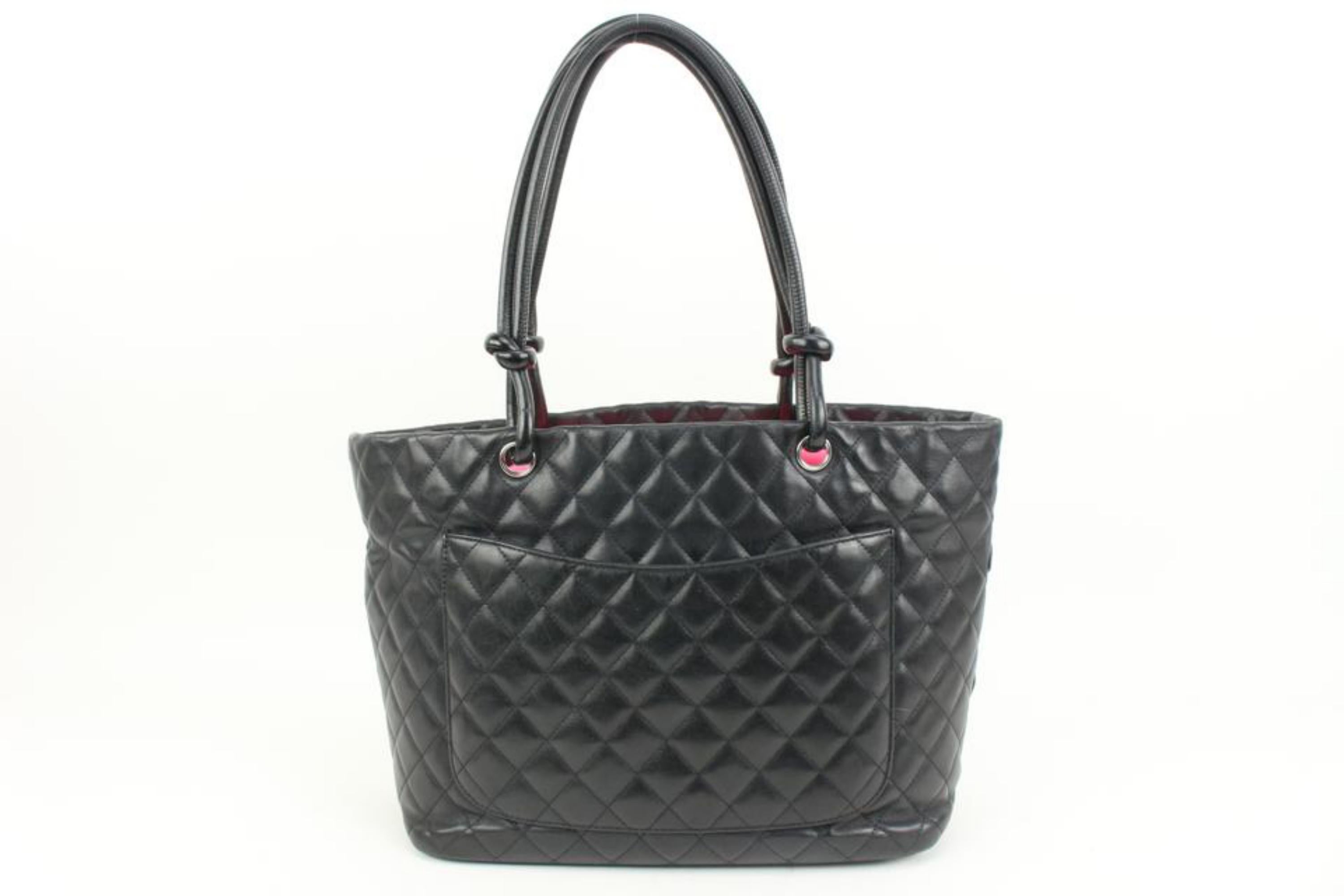 Chanel Black Quilted Cambon Tote Bag 45ck18 1