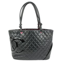 Chanel Black Quilted Cambon Tote Bag 45ck18