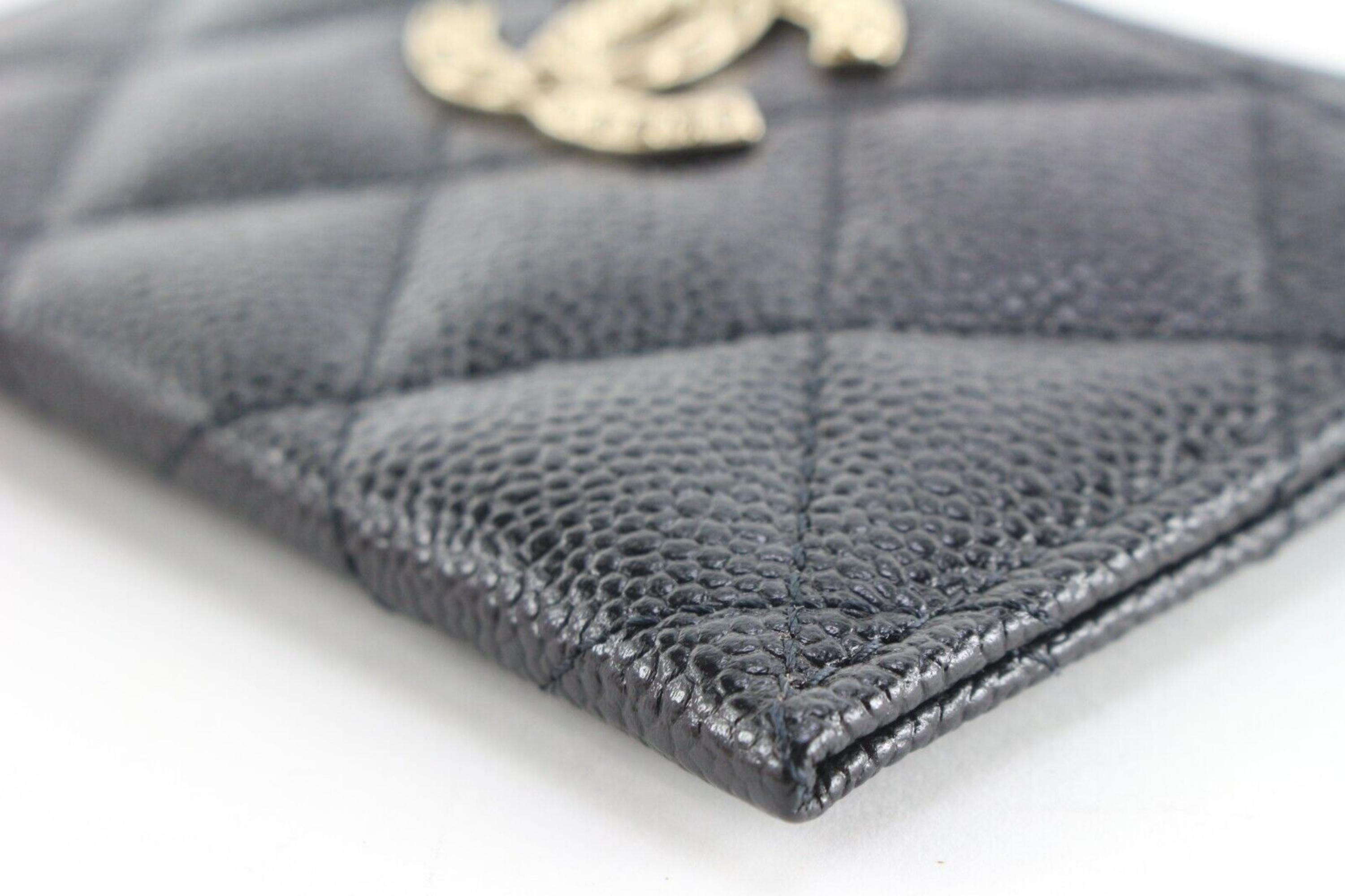 Chanel Black Quilted Caviar Card Holder 1CJ0216 4
