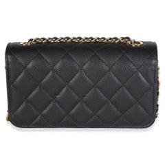 Chanel Black Quilted Caviar Casino Flap Phone Holder