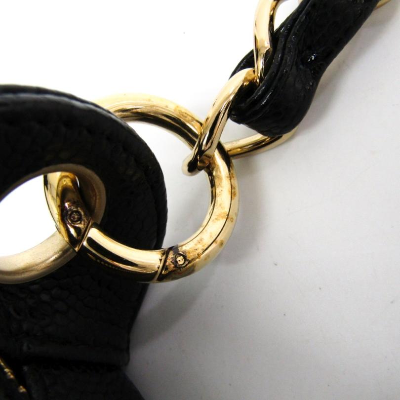 Women's Chanel Black Quilted Caviar CC Shoulder Bag