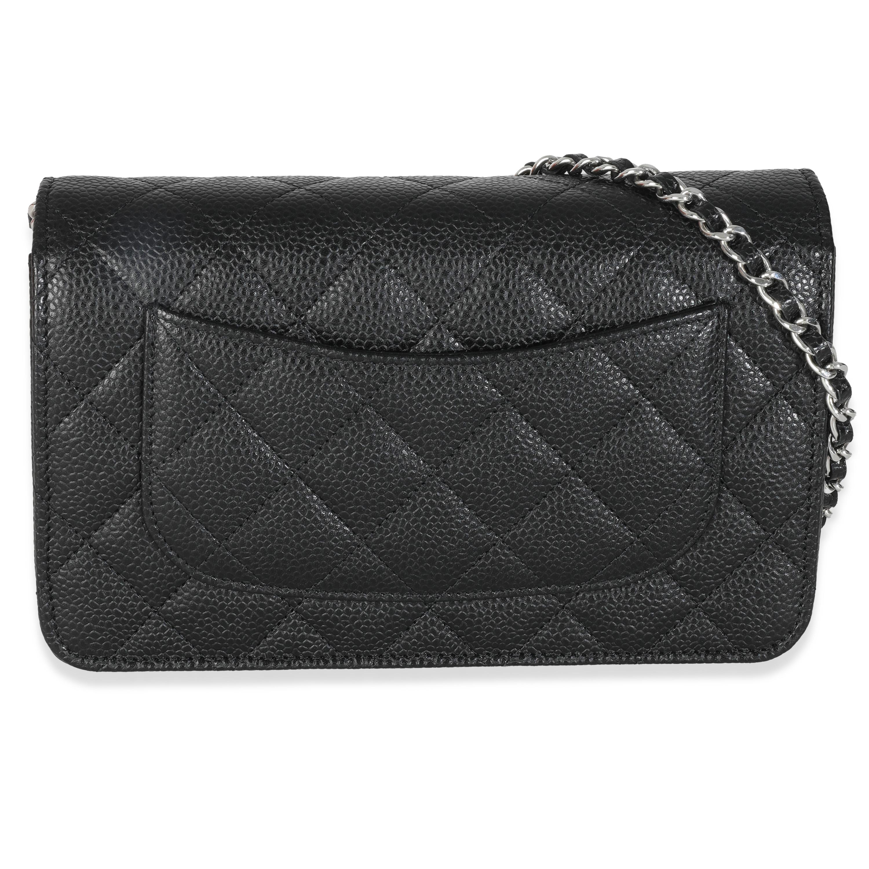 Listing Title: Chanel Black Quilted Caviar Classic Wallet On Chain
SKU: Z147000
MSRP: 3350.00 USD
Condition: Pre-owned 
Condition Description: Comes with papers.
Handbag Condition: Excellent
Condition Comments: Item is in excellent condition and