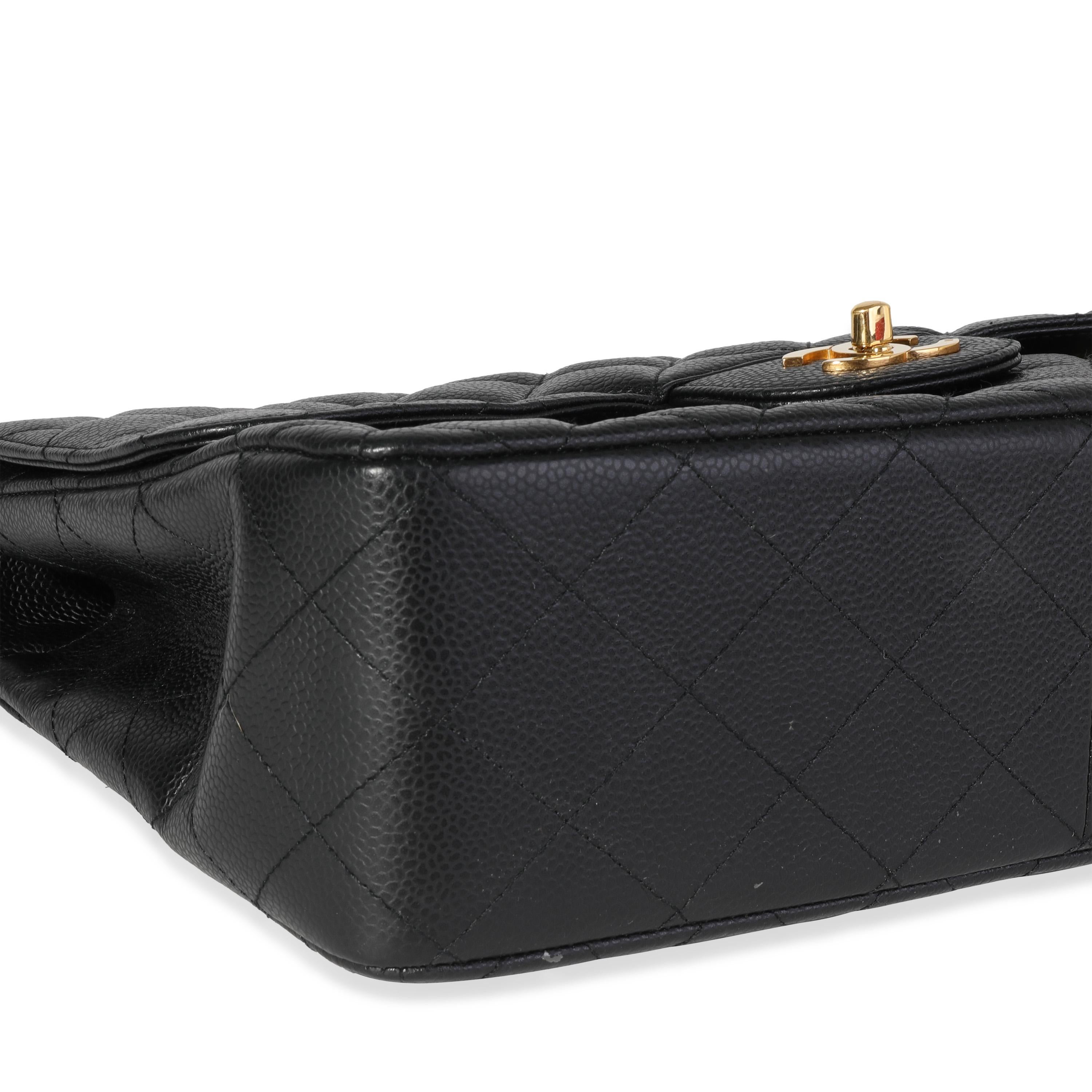 Chanel Black Quilted Caviar Jumbo Classic Single Flap Bag For Sale 1