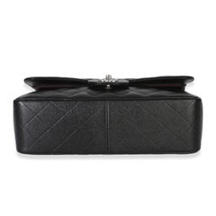 Chanel Black Quilted Caviar Jumbo Double Flap Bag