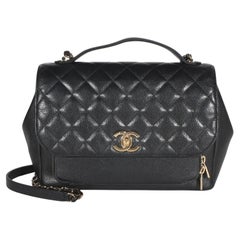 Chanel Black Quilted Caviar Large Business Affinity Flap Bag