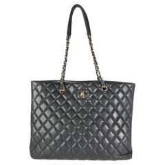Chanel Black Quilted Caviar Large Shopping Bag