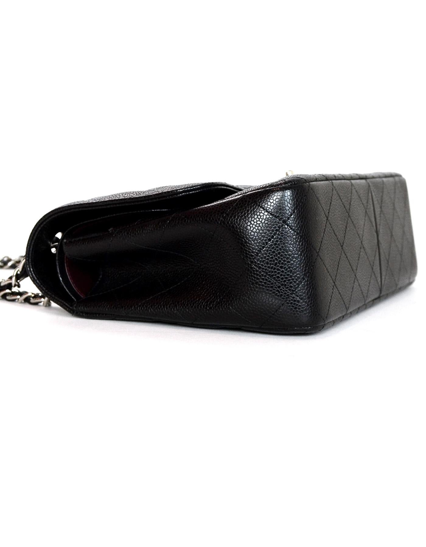Women's Chanel Black Quilted Caviar Leather 12