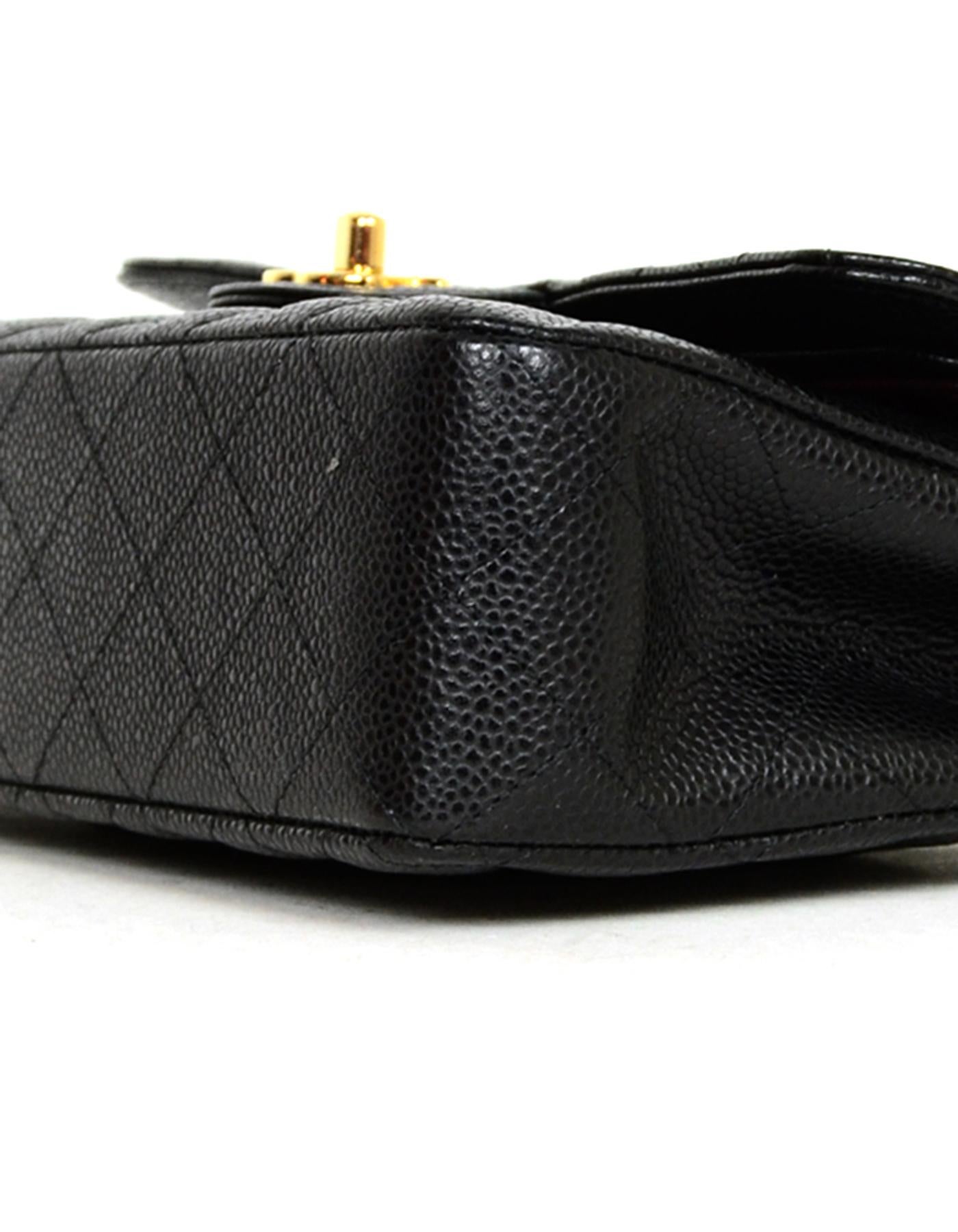 Chanel Black Quilted Caviar Leather 9