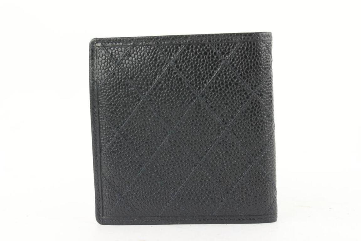 Chanel Black Quilted Caviar Leather Bifold Men's Wallet 667cas618 1