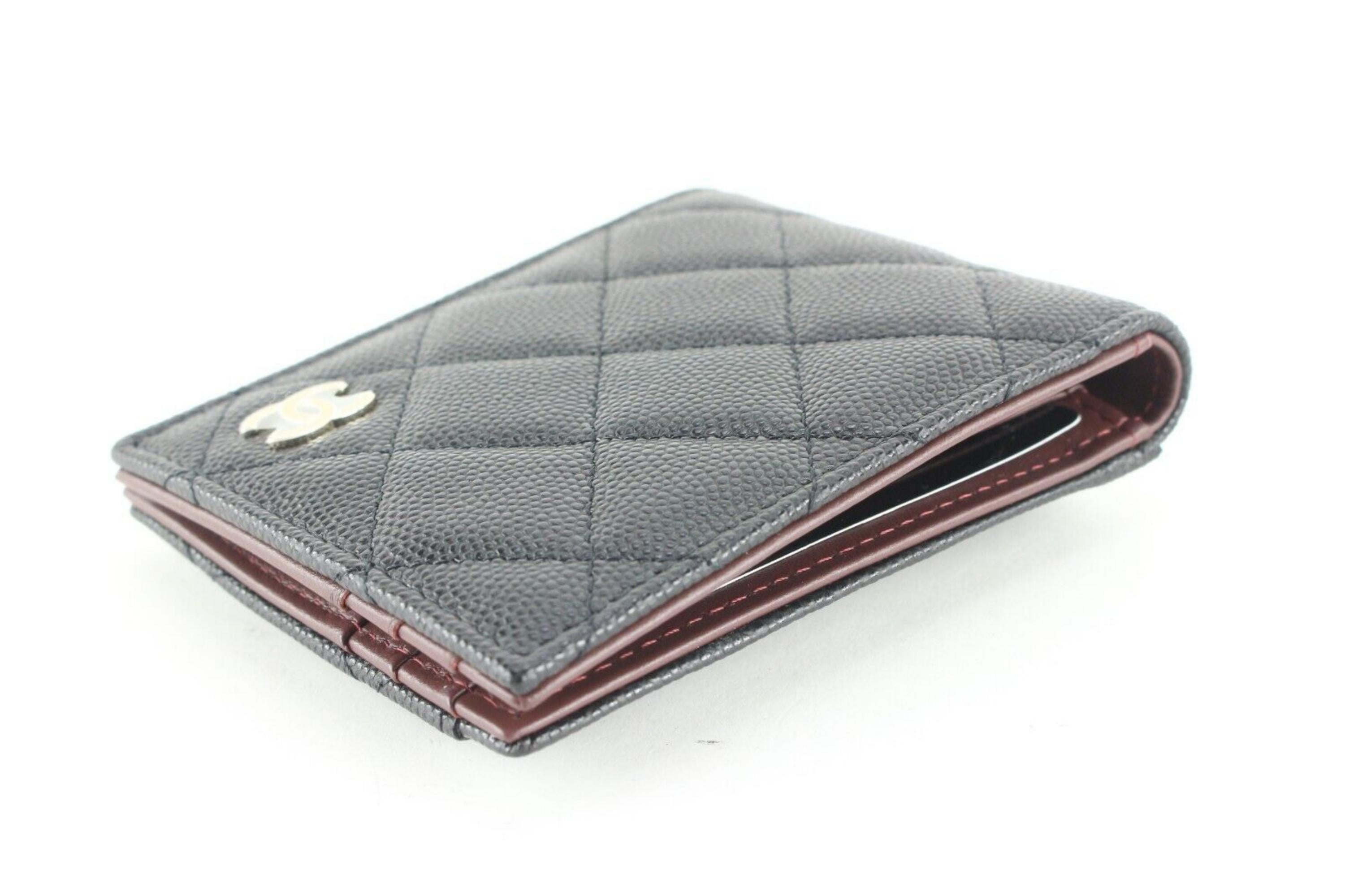 Chanel Black Quilted Caviar Leather Bifold Wallet 1CK0215 3
