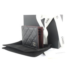 Chanel Black Quilted Caviar Leather Bifold Wallet 1CK0215