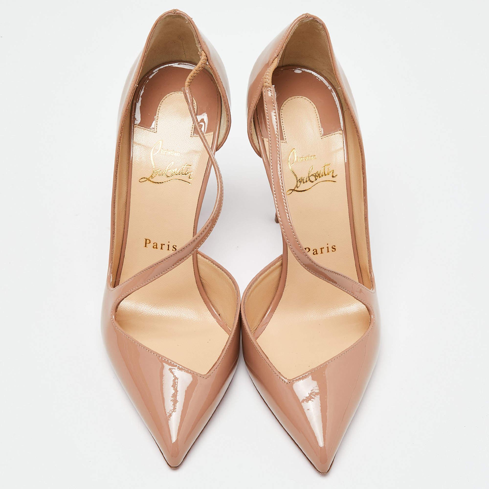 These pumps from Christian Louboutin are meant to be a loved choice. Wonderfully crafted and balanced on sleek heels, the pumps will lift your feet in a stunning silhouette.

Includes
Original Dustbag, Original Box, Extra Heel Tips
