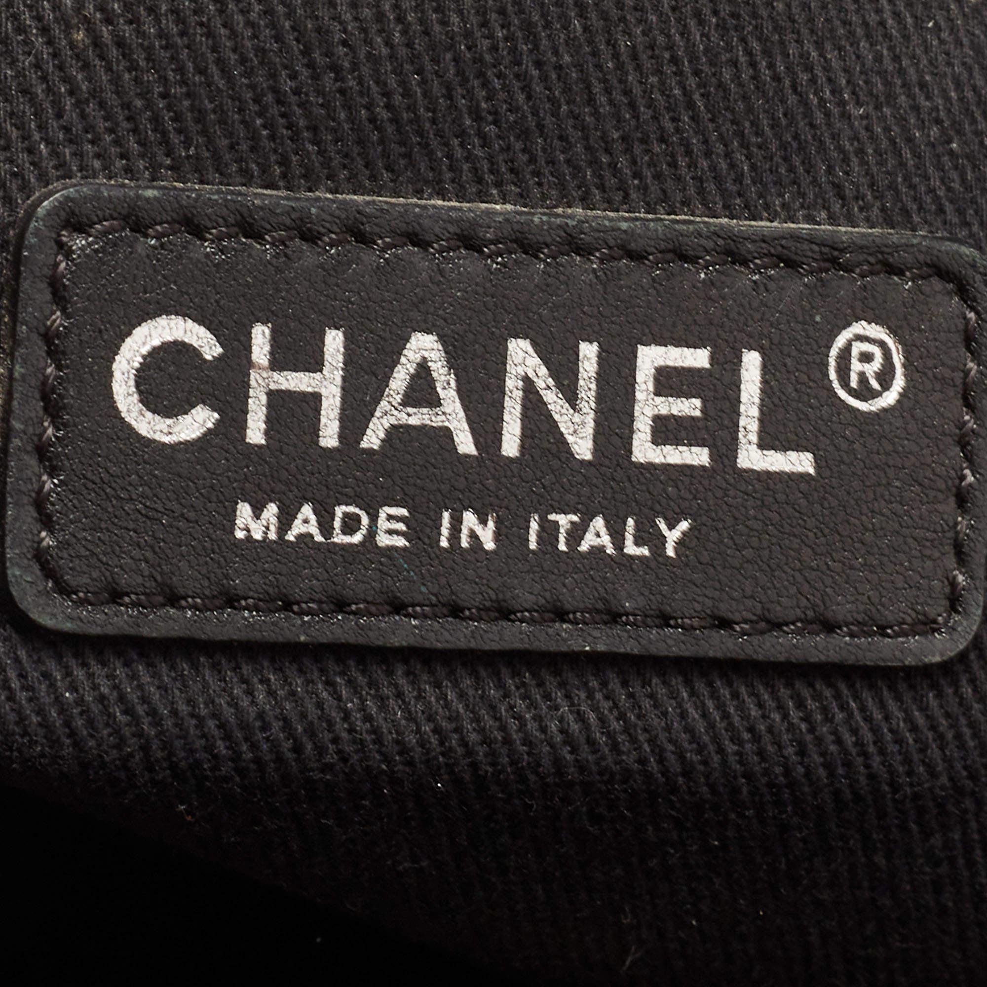 Chanel Black Quilted Caviar Leather CC Timeless Tote 8