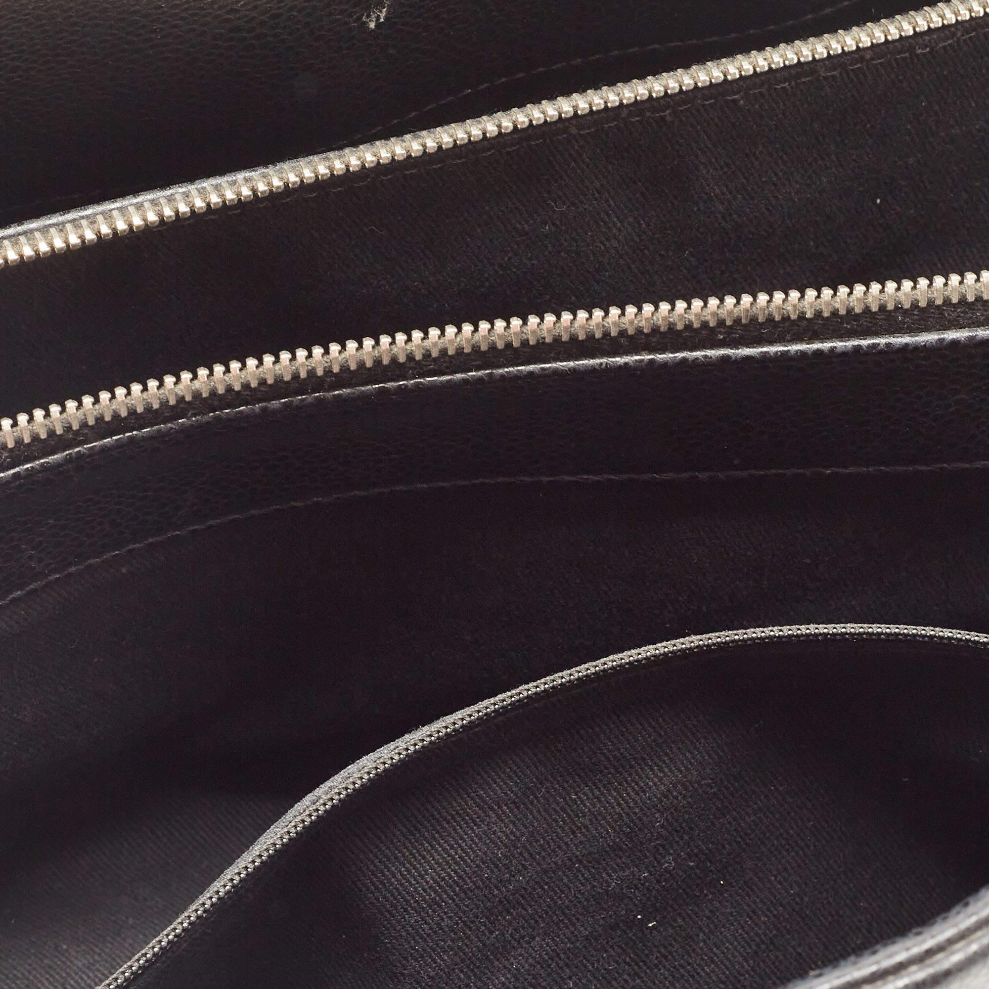Chanel Black Quilted Caviar Leather CC Timeless Tote 3