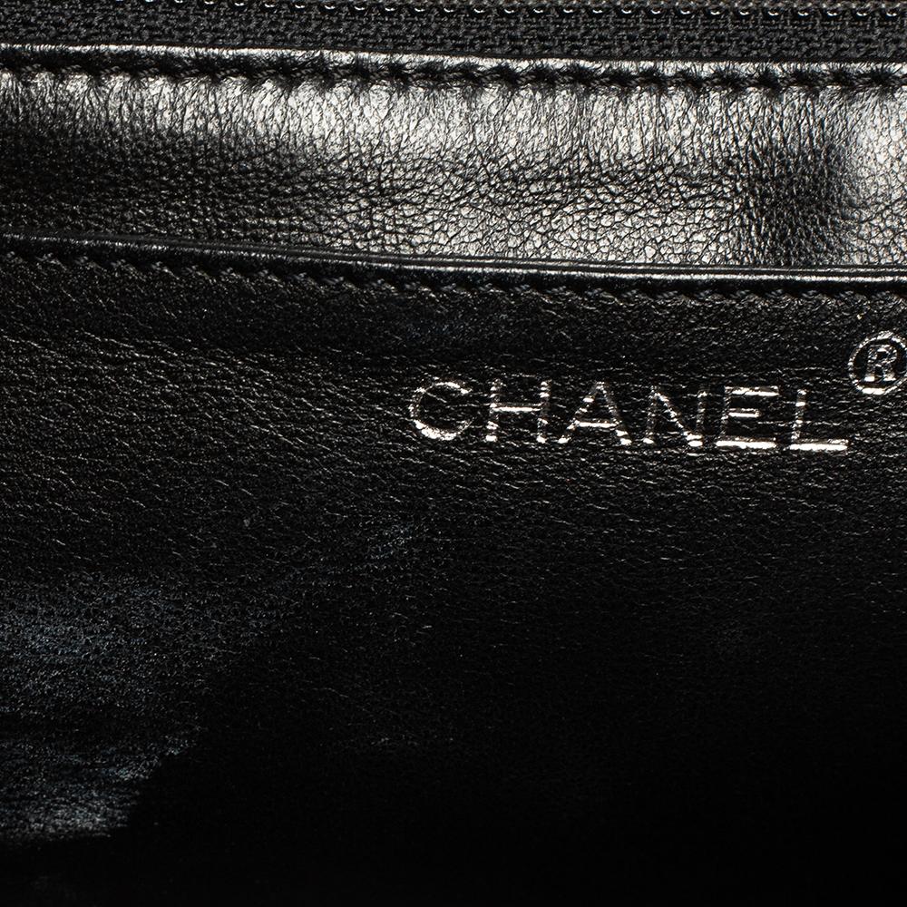 Chanel Black Quilted Caviar Leather CC Top Handle Bag 6