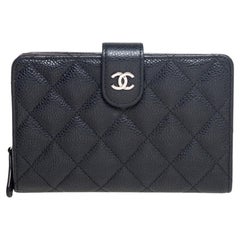 Chanel Black Quilted Caviar Leather CC Wallet Chanel Black Quilted Caviar Leather CC Wallet