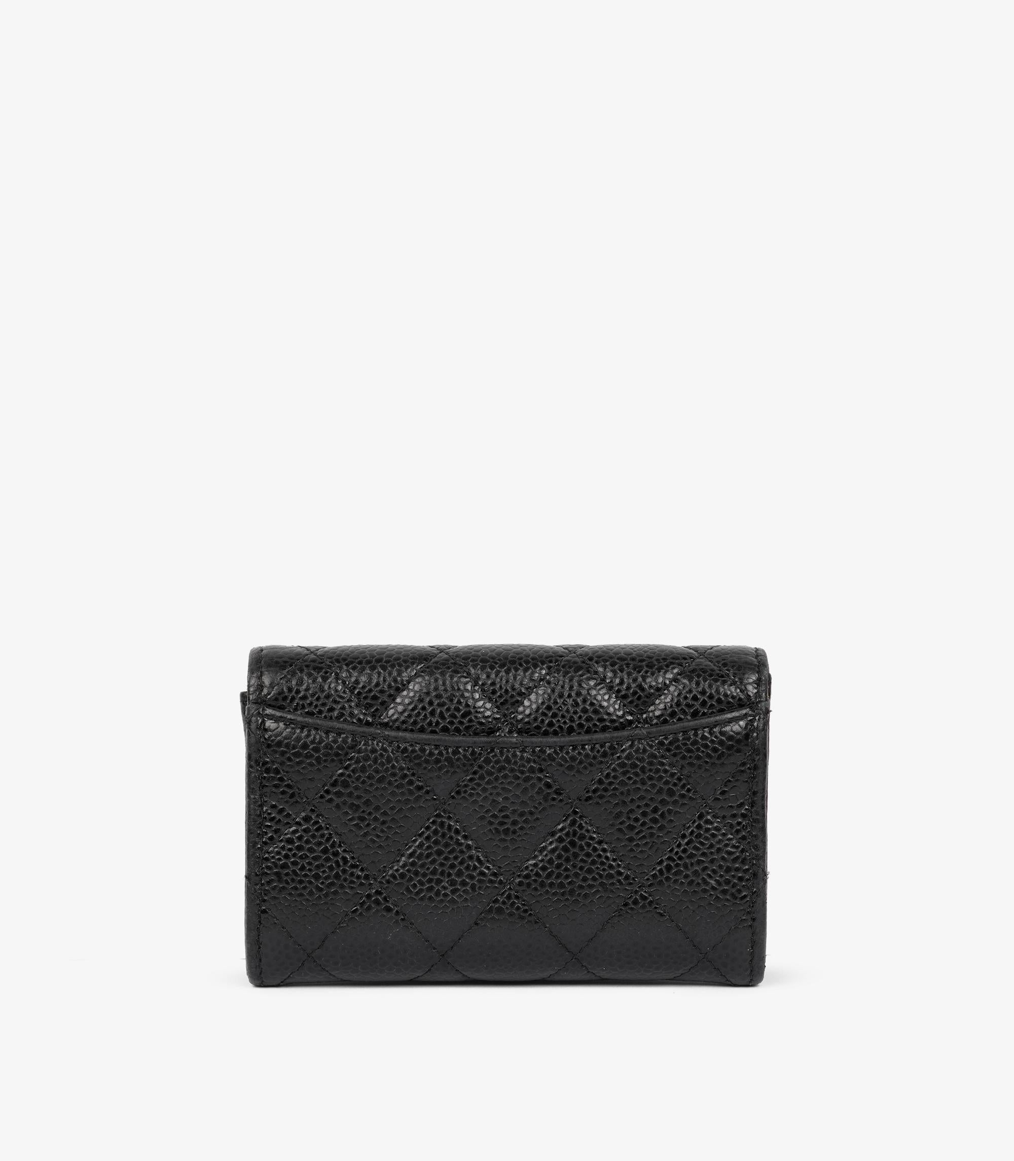 Chanel  Black Quilted Caviar Leather Classic Flap Card Holder

Product Details
Xupes Ref: AA0334
Brand: Chanel 
Model: Classic Flap Card Holder
Type: Wallet
Serial Number: 29609806
Age: 2019
Accompanied By: Chanel Dust Bag, Box, Authenticity Card,