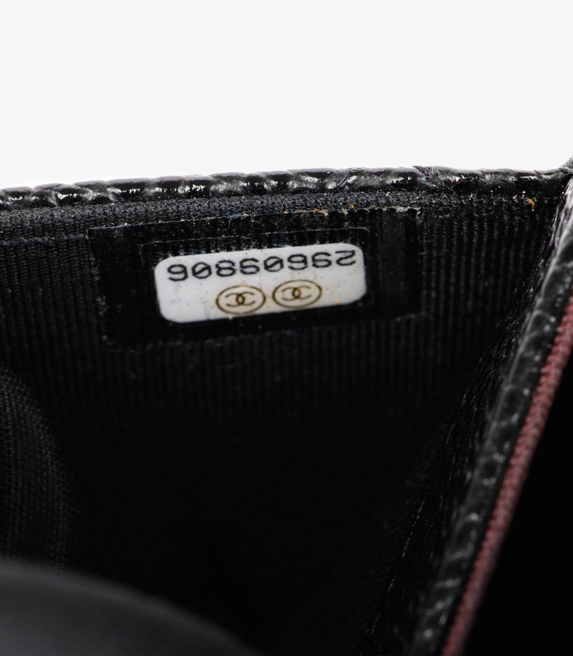 Chanel  Black Quilted Caviar Leather Classic Flap Card Holder 2