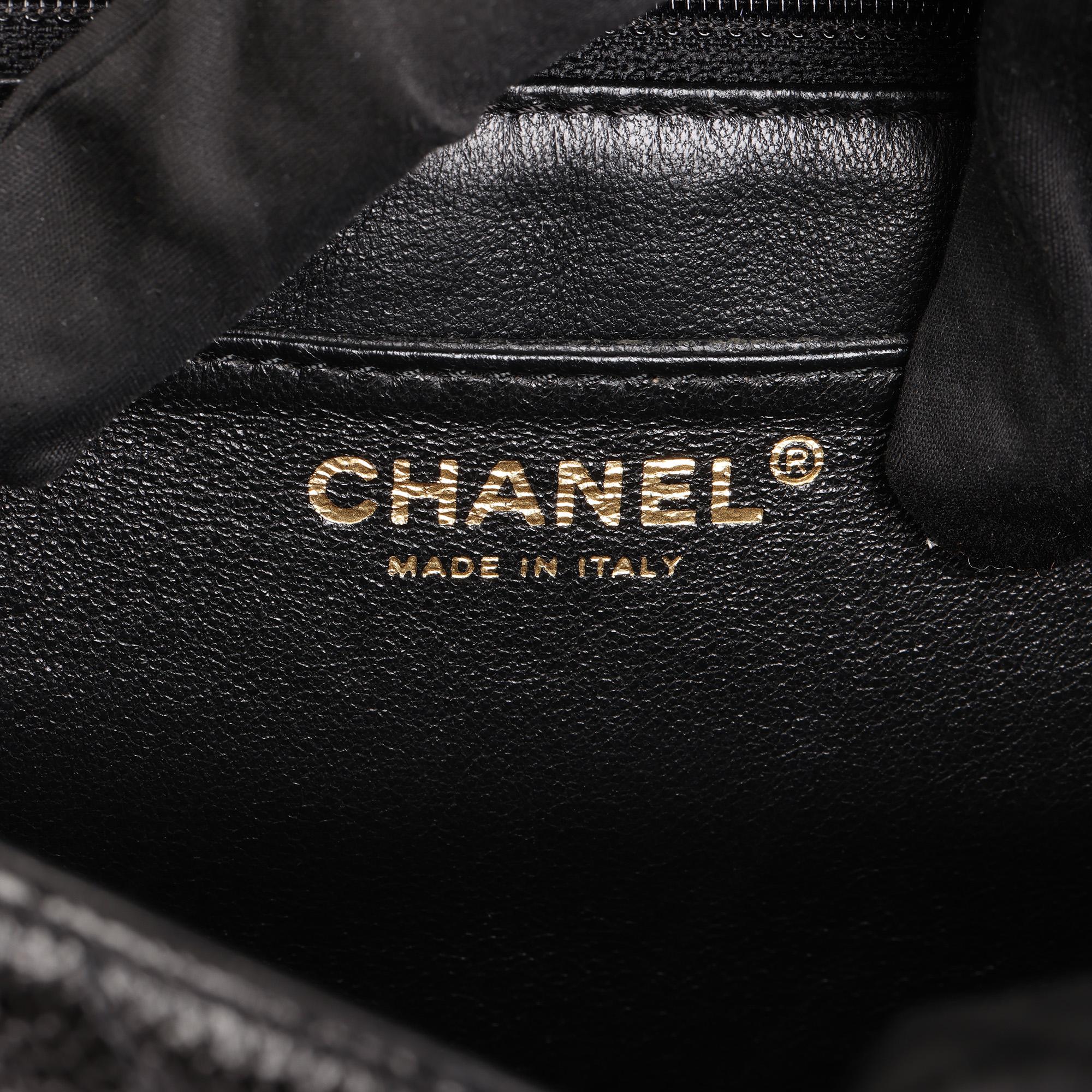 CHANEL Black Quilted Caviar Leather Classic Kelly 5
