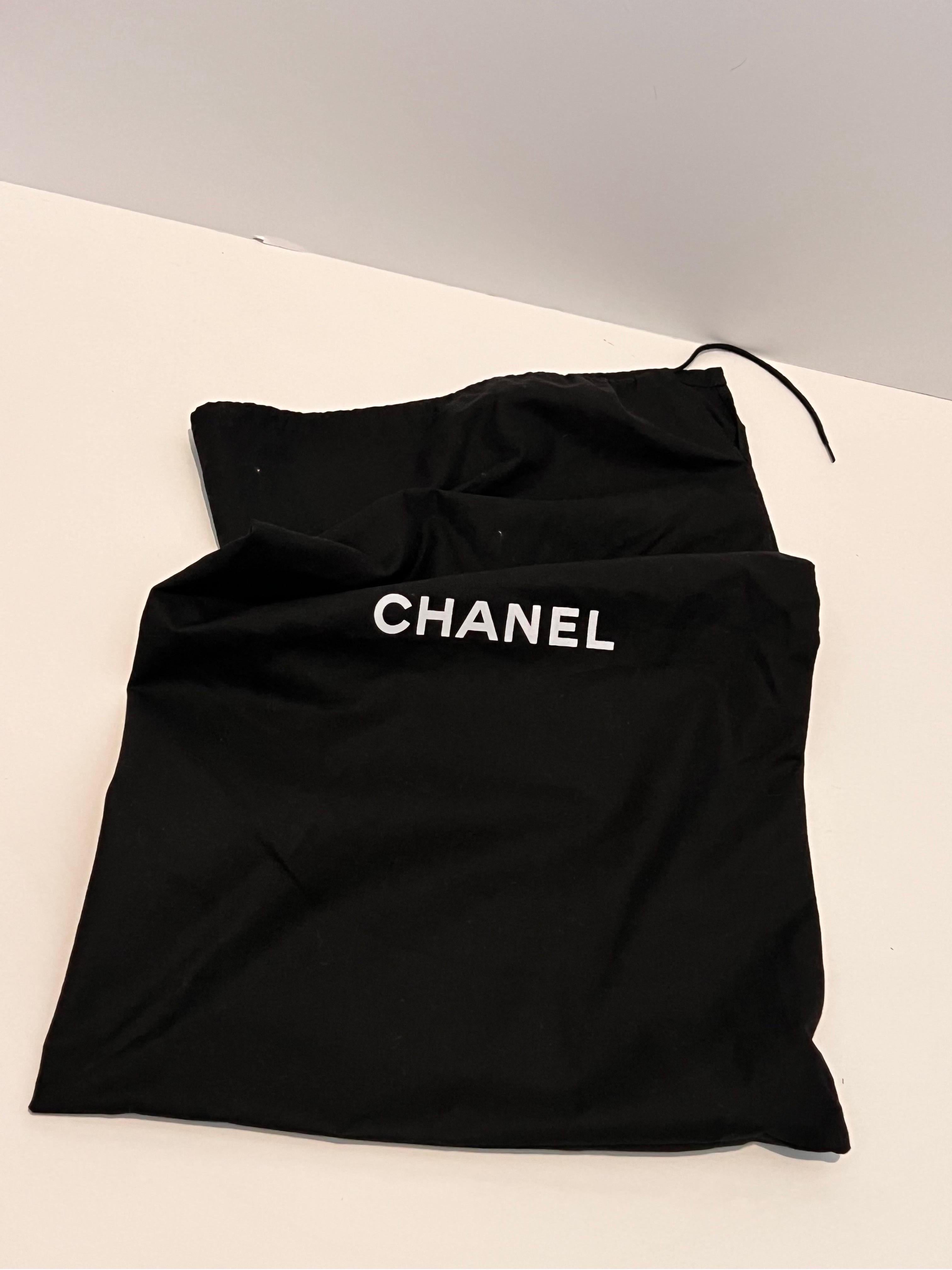 Chanel Schwarze gesteppte Kaviarleder Große Einkaufstasche 12