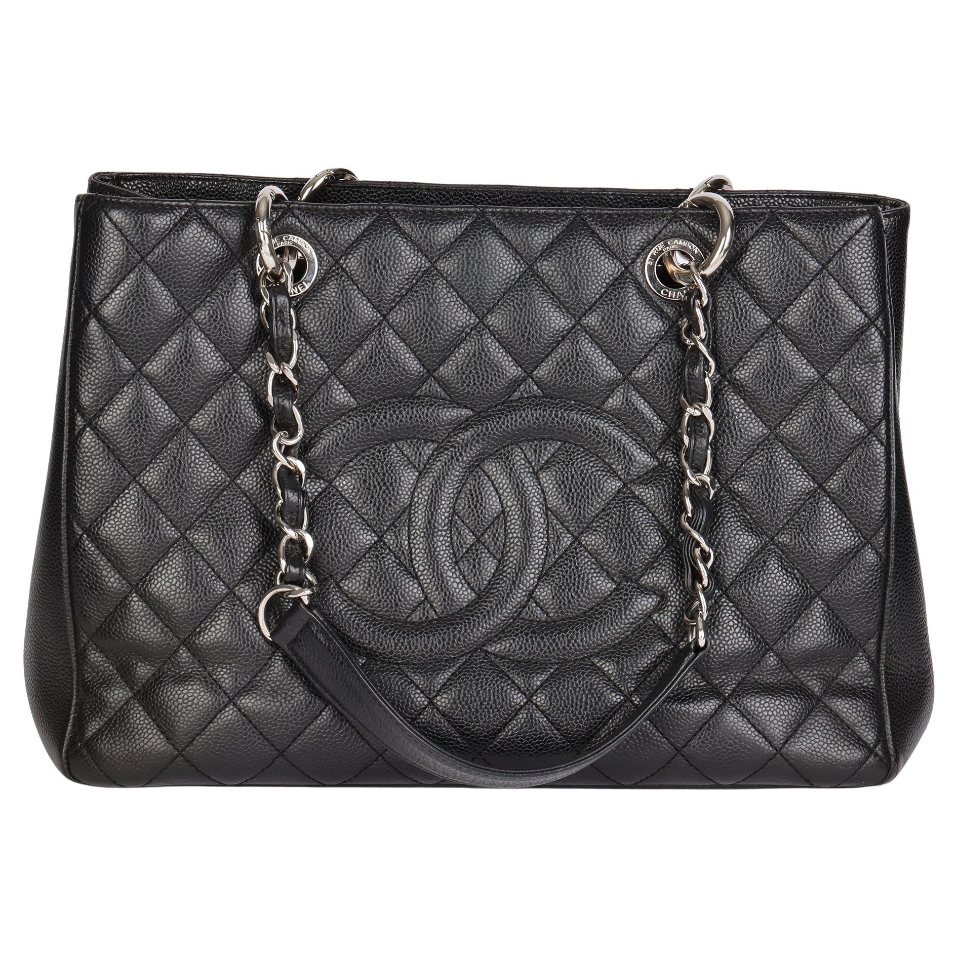 Chanel BLACK QUILTED CAVIAR LEATHER GRAND SHOPPING