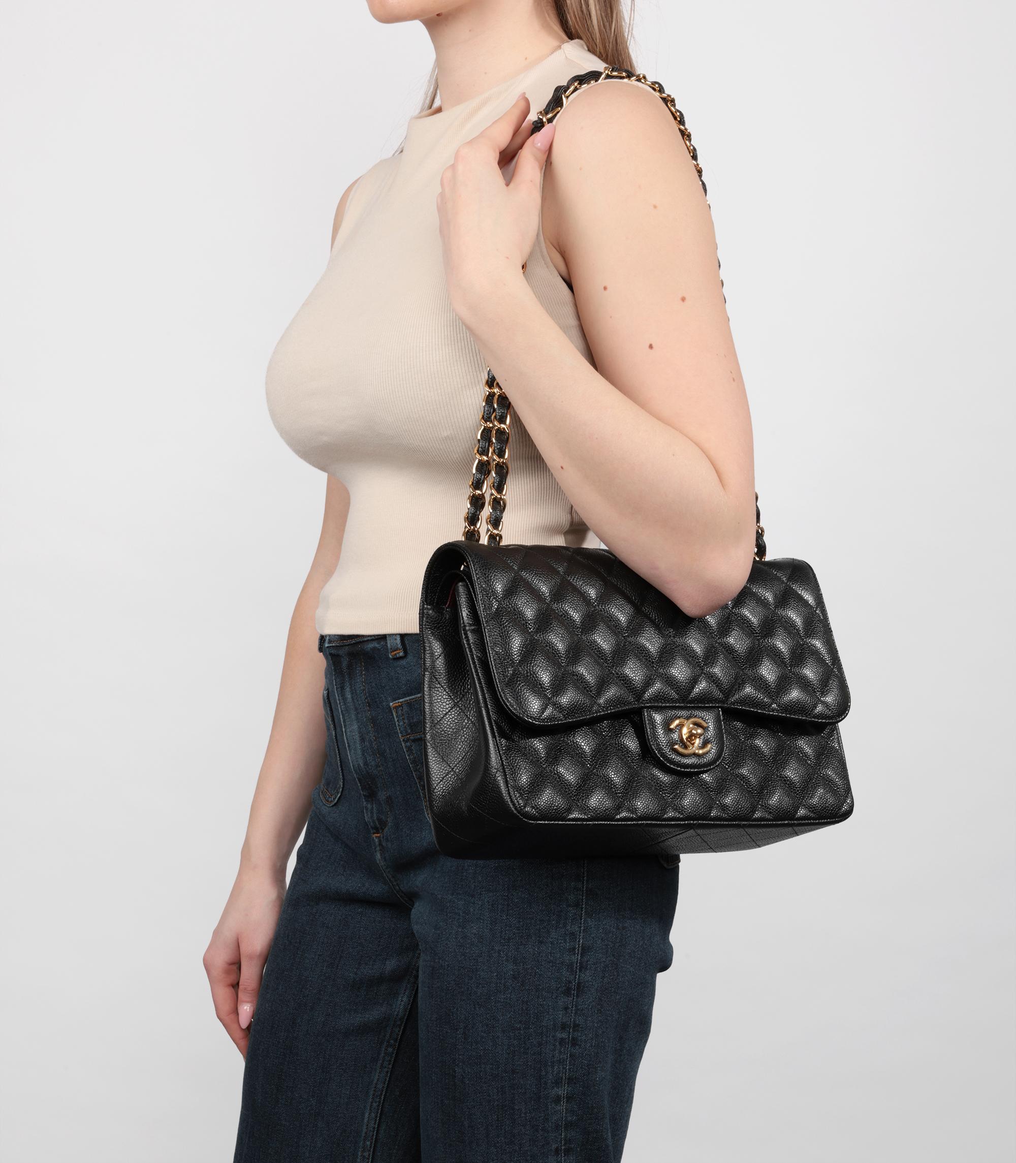 Chanel Black Quilted Caviar Leather Jumbo Classic Double Flap Bag

Product Details
Xupes Ref: CB1110
Brand: Chanel
Model: Jumbo Classic Double Flap Bag
Type: Shoulder
Serial Number: 19424102
Age: 2014
RRP: £9,540
Accompanied By: Chanel Dust Bag,