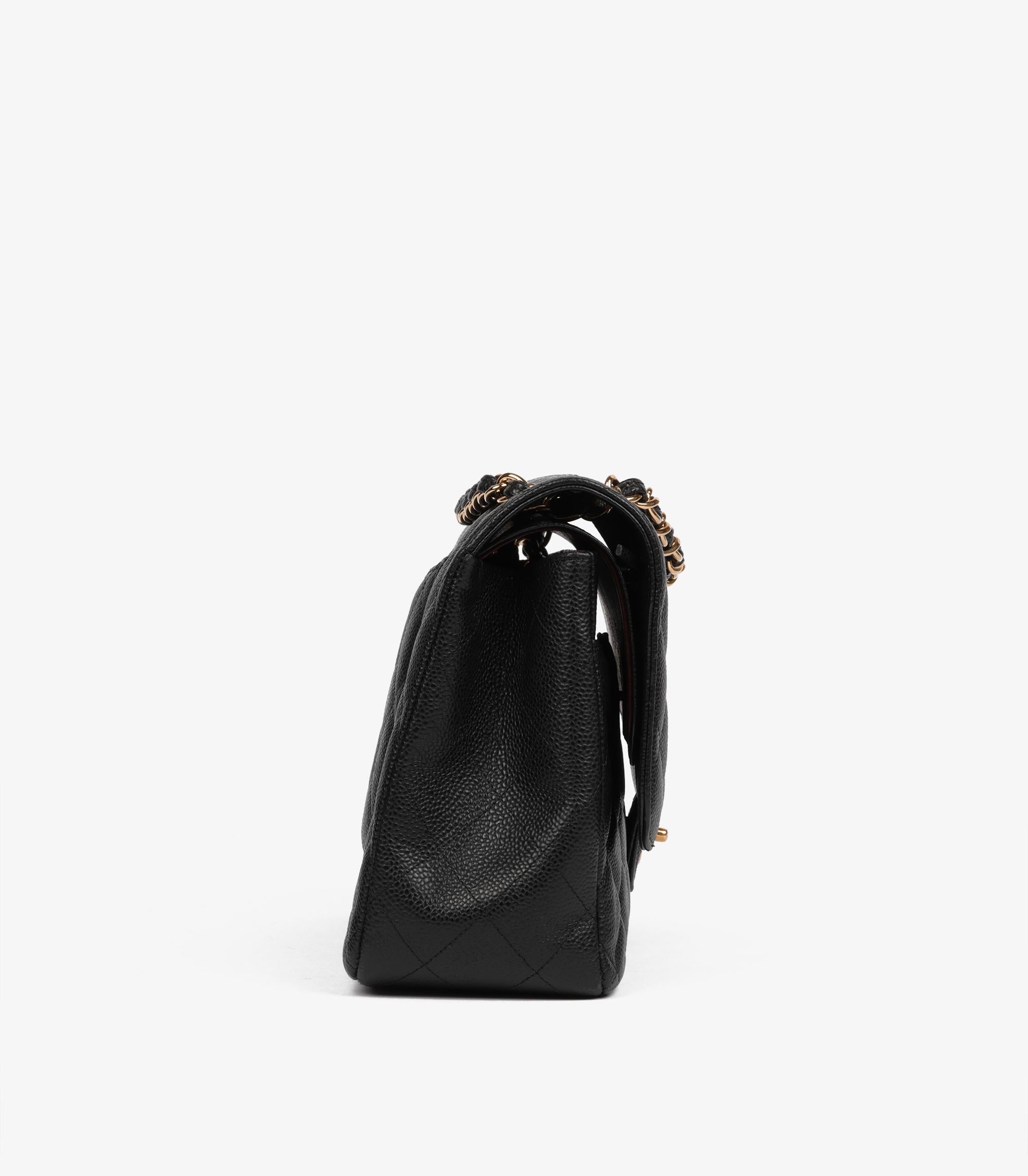 Chanel  Sac classique à double rabat en cuir caviar matelassé noir Excellent état - En vente à Bishop's Stortford, Hertfordshire