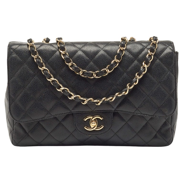 Chanel Black Caviar Leather Attache Briefcase Business Bag 202ca84