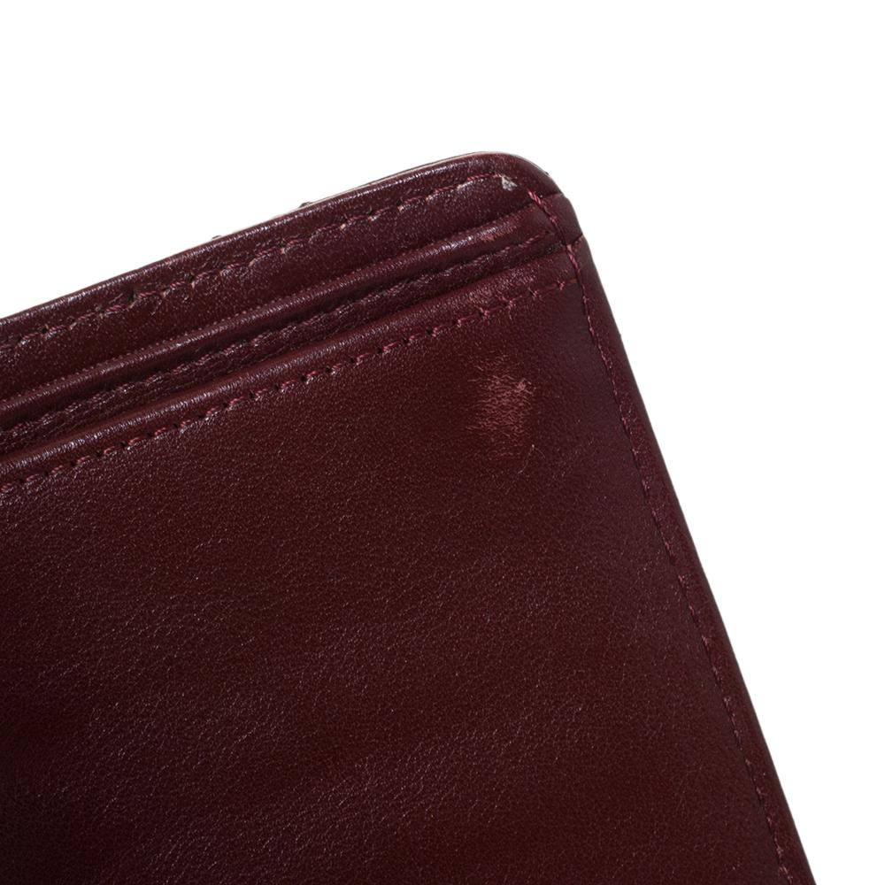 Chanel Schwarz gesteppt Kaviar Leder L Yen Continental Brieftasche 6