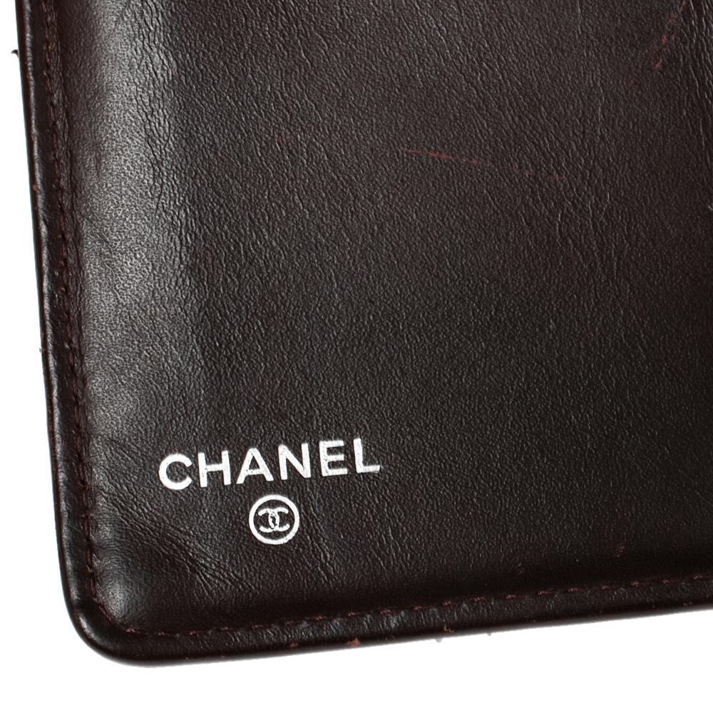 Chanel Black Quilted Caviar Leather L Yen Continental Wallet 6