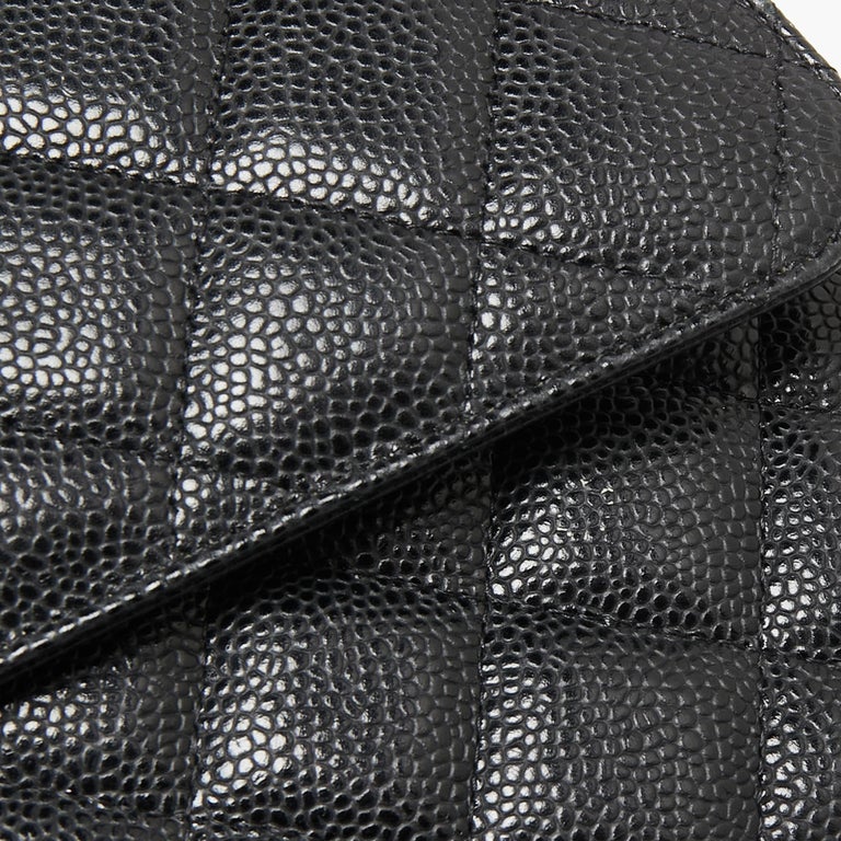 Chanel Black Quilted Caviar Leather Maxi Classic Double Flap Bag at 1stDibs