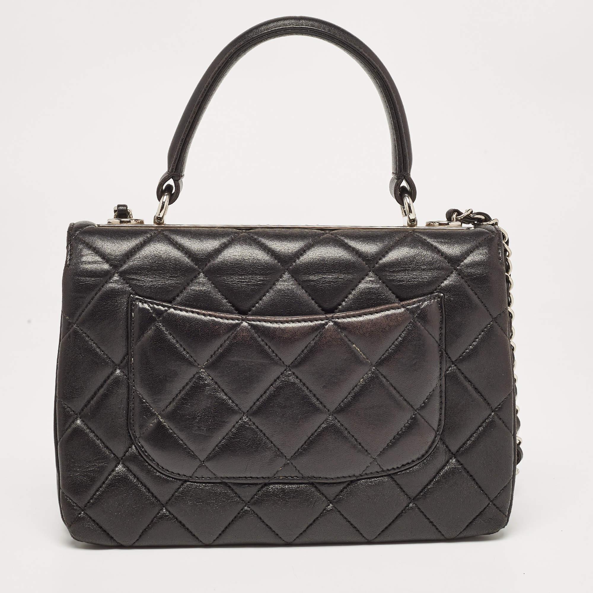 Chanel Black Quilted Caviar Leather Maxi Classic Double Flap Bag For Sale 10