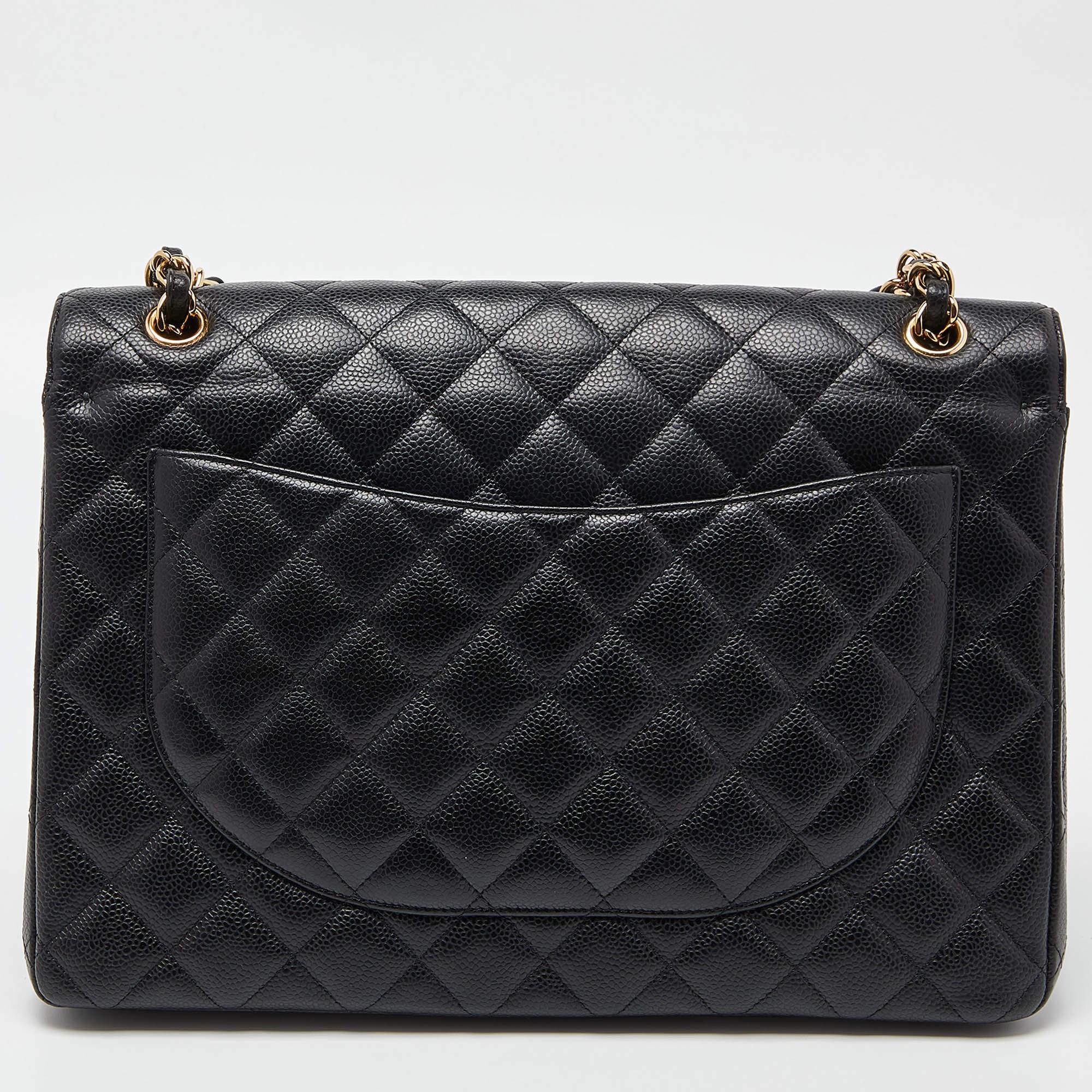 We're bringing Chanel's iconic Classic Flap bag to your closet with this beautiful creation. Exquisitely crafted from quilted leather, it bears the signature label inside the leather interior and the iconic CC turn-lock on the flap. The Chanel bag